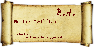 Mellik Azálea névjegykártya